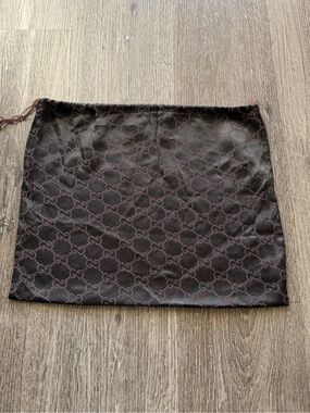 Gucci Brown Monogram Drawstring Dust Pouch